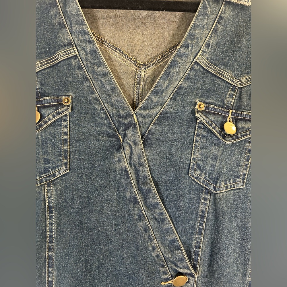 Vintage Forenza v- neck denim maxi dress - Picture 7 of 11